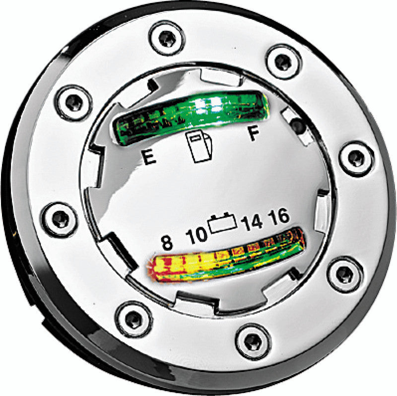 Kuryakyn Gloss Black Alley Cat Fuel & Battery Gauge 7383