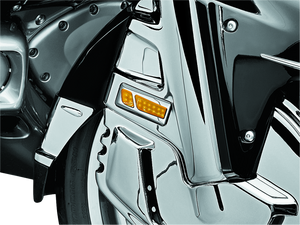 Kuryakyn Chrome LED Front Reflector Conversion Light Amber 7455