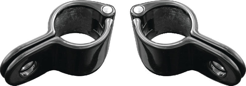 Kuryakyn Gloss Black Magnum Quick Clamp 1in (Pair) 7481