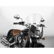 National Cycle Clear SwitchBlade Chopped Quick Release Windshield With Black Mount Kit. Straight Forks