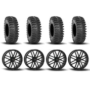 System 3 ST-3 Simulated Beadlock Matte Black 24" Wheels And XT400 Tires [40x9.5R-24]