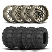 ITP Hurricane 14" Bronze Wheels And Mud Lite Tires [28x12-14]