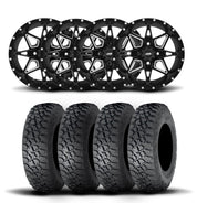 ITP Tornado 15" Matte Black Wheels And Tenacity Tires [32x10R-15]