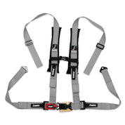 DragonFire Racing Harness Restraint - Grey - H Style - 4-Point - 2" Buckle - 14-0028
