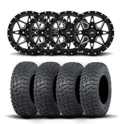 ITP Tornado 15" Matte Black Wheels And Terra Hook Tires [32x10-15]
