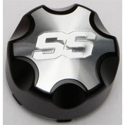 ITP Cast Aluminum Wheel Center Cap Black/Aluminum 4/110 4/115 C110SS