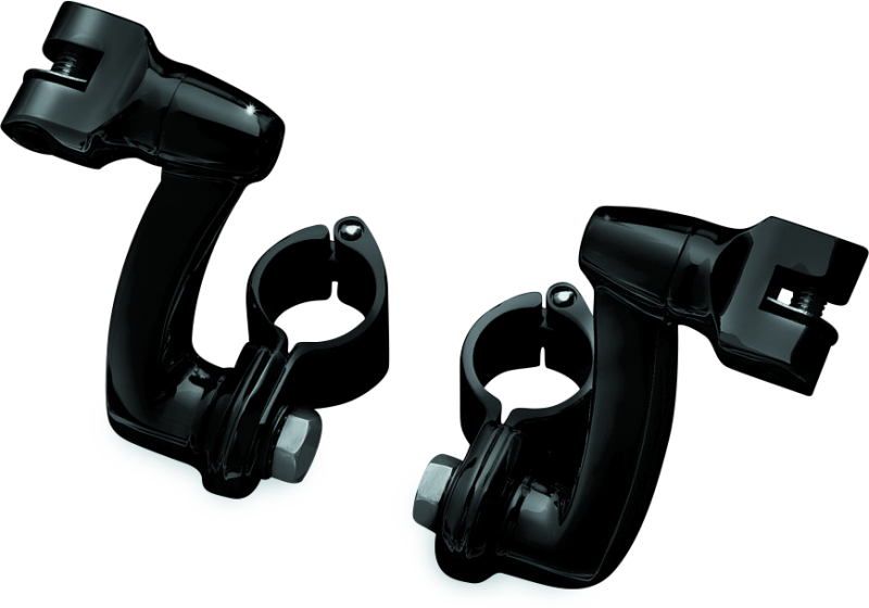 Kuryakyn Black Longhorn Offset Peg Mounts With 1-1/4in Clamp 7571
