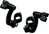 Kuryakyn Black Longhorn Offset Peg Mounts With 1-1/4in Clamp 7571