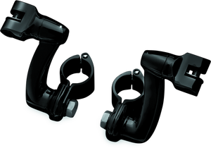 Kuryakyn Black Longhorn Offset Peg Mounts With 1-1/4in Clamp 7571