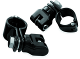 Kuryakyn Black 1-1/4in Magnum Quick Clamp With Clevis (Pair) 7572
