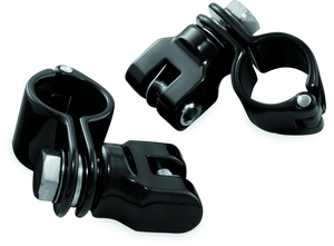 Kuryakyn Black 1-1/4in Magnum Quick Clamp With Clevis (Pair) 7572