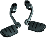 Kuryakyn Black Tour Tech 4in Short Arms With 1-1/4in Clamps Without Pegs 7574