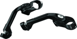 Kuryakyn Black Tour Tech 6in Back Arms With 1-1/4in Clamps Without Pegs 7575