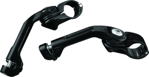 Kuryakyn Black Tour Tech 6in Back Arms With 1-1/4in Clamps Without Pegs 7575