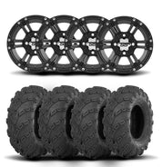 ITP SS212 14" Matte Black Wheels And Mud Lite Tires [28x10-14]