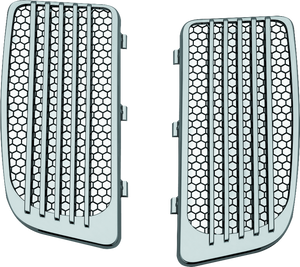 Kuryakyn Chrome & Black Radiator Grills For Twin Cooled (Pair) 7681