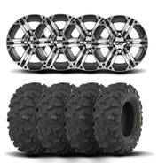 ITP SS212 12" Machined Black Wheels And Blackwater Evolution Tires [28x10-12]