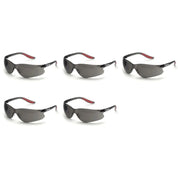 Set of 5 Elvex Xenon Safety Glasses Gray