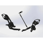 Vortex Racing Adjustable Rear Set Black - RS651K