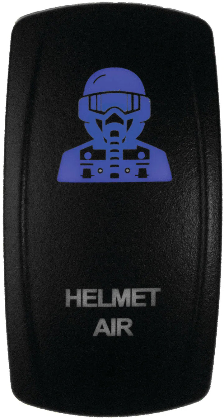DragonFire Racing Laser-Etched Dual LED Switch - Helmet Air - Blue - 04-0091