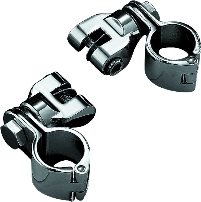 Kuryakyn Chrome 1-1/4in Magnum Quick Clamp With Clevis (Pair) 7944