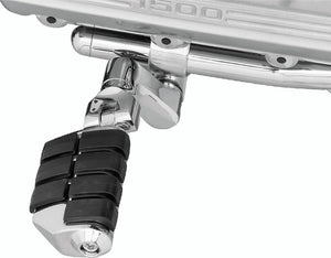 Kuryakyn Chrome Dually ISO Offset Highway Pegs With 1in Clamp (Pair) 7976