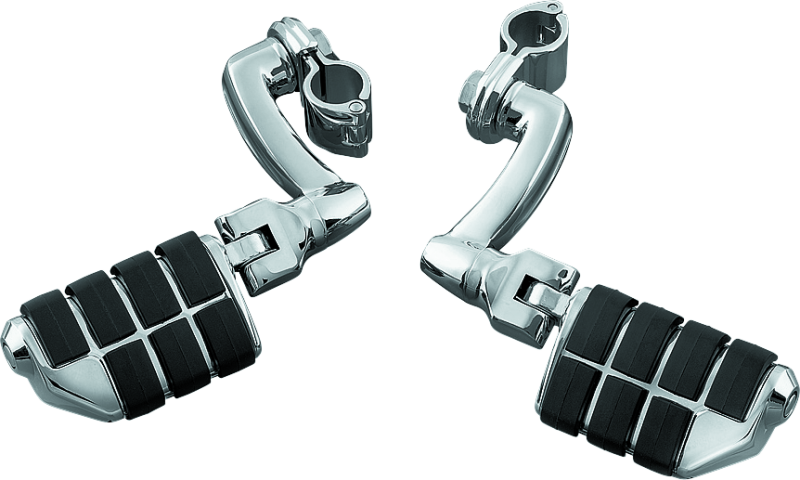 Kuryakyn Chrome Dually ISO Pegs With 1in Clamp (Pair) 7980