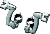 Kuryakyn Chrome Longhorn Offset Peg Mounts With 1-1/4in Clamp 7986