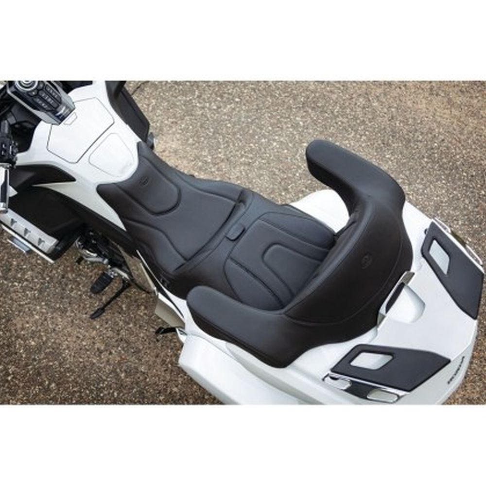 Mustang One Piece Seat With Heat And Backrest Original Black For Honda Goldwing 1800 2018-2021