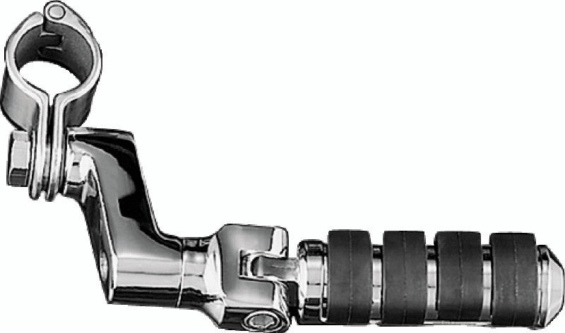 Kuryakyn Chrome Small ISO Offset Highway Pegs With 1-1/4in Clamp (Pair) 7998