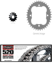 520H Heavy-Duty Chain, Front & Rear St Sprocket Kit for HONDA TRX400EX 2009-2014