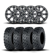 ITP Velocity Inertia 15" Matte Black Wheels And Versa Cross XTR Tires [33x10-15]