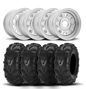 ITP Delta Steel 12" Wheels And Mud Lite II Tires [25x8-12]