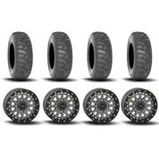 System 3 SB-6 Beadlock Gun Metal Grey 15" Wheels And SS360 Sand/Snow Tires [32x10-15]
