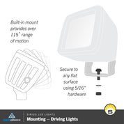 Sirius 2" LED Driving /Flood Light For Truck Offroad Jeep ATV/UTV Marine D02F