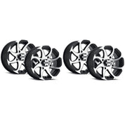 ITP Set of Four Twister Wheels Machined Black 14x7 4/156 5+2