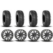 System 3 SB-4 Beadlock Matte Black 15" Wheels And XT400 Tires [32x10R-15]