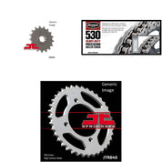 530H Chain Natural,Front & Rear Sprocket Kit for YAMAHA XS400R Seca 1982-1983