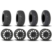 System 3 SB-5 Beadlock Matte Black 15" Wheels And SS360 Sand/Snow Tires [32x10-15] ,[32x12-15]