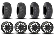 System 3 SB-5 Beadlock Matte Black 15" Wheels And SS360 Sand/Snow Tires [32x10-15] ,[32x12-15]