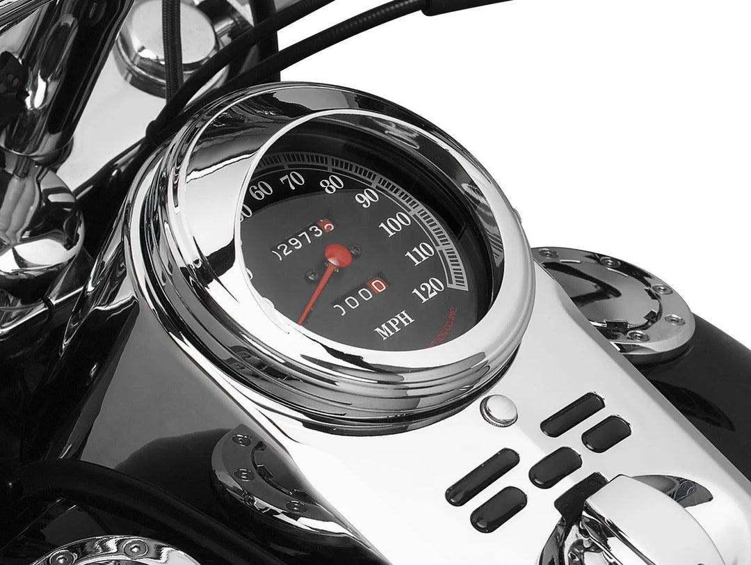 Harley-Davidson FLSTI Heritage Softail 2006Speedometer Visor Chrome by Kuryakyn