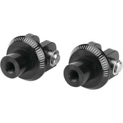 Puig Adventure Footpeg Adaptors Black Front - 6457N