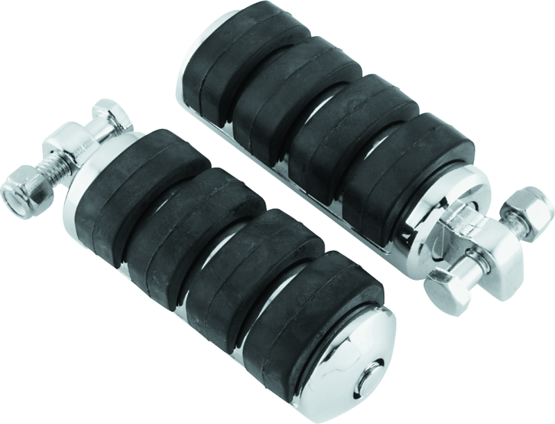 Kuryakyn Chrome ISO Peg Large With Male Adapter (Pair) 8002