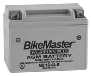 BikeMaster AGM 12V Platinum Battery For Aprilia Mojito 50 Custom 2000-2005 Grey