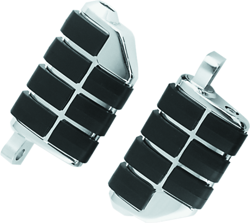 Kuryakyn Chrome Dually ISO Peg With Male-Mount Adapter (Pair) 8028