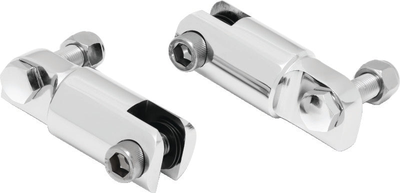 Kuryakyn Chrome 2-1/4in Stirrup Heel Rest Extenders 8041