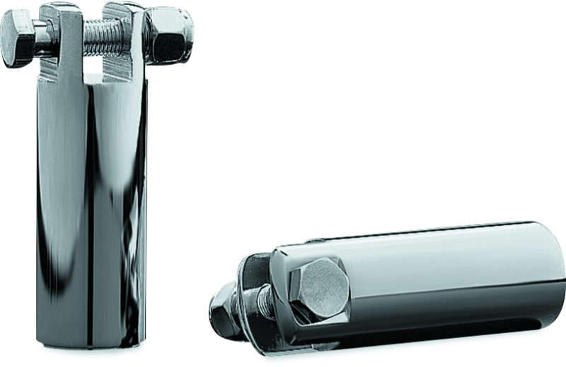 Kuryakyn Chrome 3 1/2in Extended Peg Mount With 3/8in-16 Mount Bolts 8087
