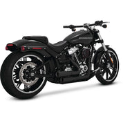 Vance & Hines 46880 Mini-Grenades 2-Into-2 Exhaust Harley Softail 18-Up Black