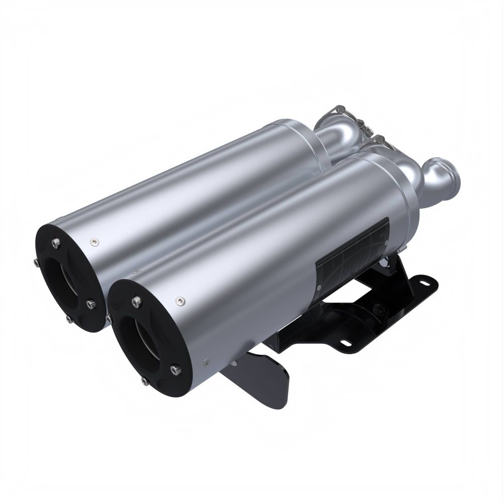 HMF Muffler Can-Am Maverick R 24 Ceratoke Black Titan-SS Big Core Dual Full System Exhaust