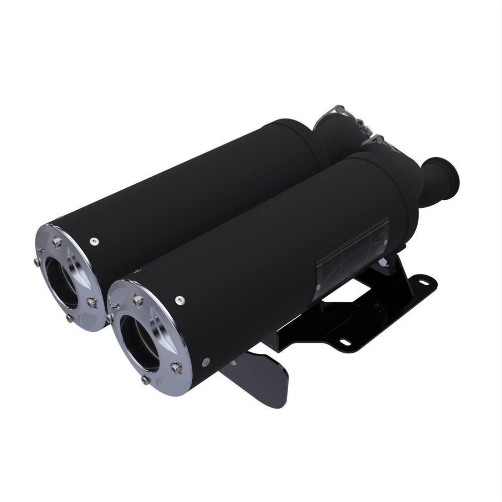 HMF Muffler Can-Am Maverick R 24 Ceratoke Black Titan-SS Big Core Dual Full System Exhaust